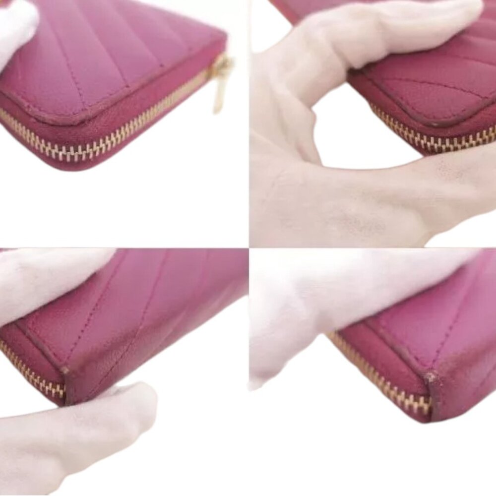 362338AM (C5) YVES Saint Laurent Wallet Long Pink Leather - Picture 9 of 11